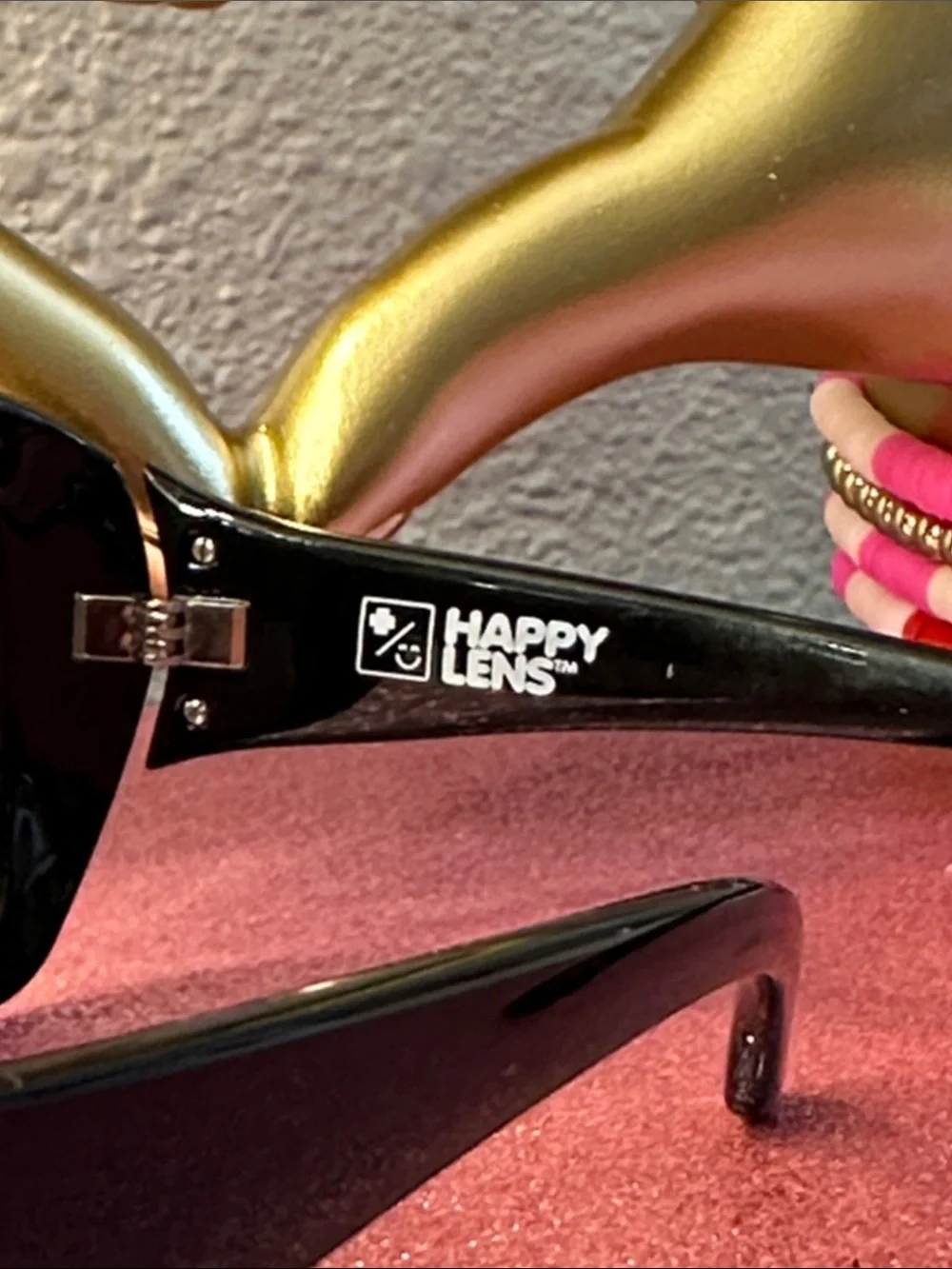 SPY Black Oversized Women's Sunglasses Happy Lens allows the suns good rays